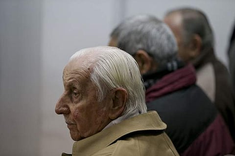 Omar Graffigna, who was head of the Air Force during Argentina's military dictatorship, attends his trial where he is accused of crimes against humanity on the verdict day in Buenos Aires, Argentina. (Photo | AP)