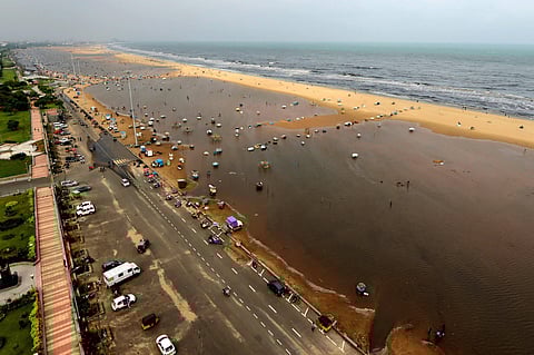 When an extreme weather event like that December 2015 or even Thursday’s evening spell, Chennaites will be caught unawares in the absence of ‘live’ data. (PTI Photo | The Marina Beach on Friday, November 4, 2017)