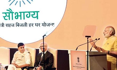 PM Narendra Modi launches the Saubhagya scheme