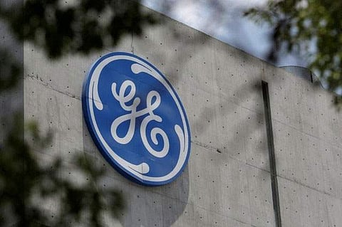 The logo of General Electric Co. is pictured at the Global Operations Center in San Pedro Garza Garcia, neighbouring Monterrey, Mexico, on May 12, 2017. (Reuters)