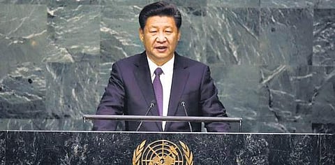 Chinese President Xi Jinping at the United Nations