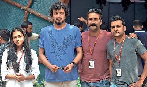 The crew members of Randu Per which is scheduled to premier at IFFK on Tuesday Express
