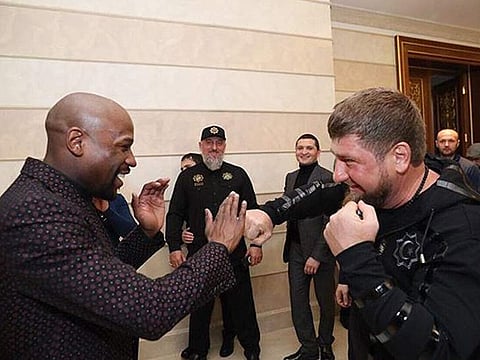 Floyd Mayweather with Chechen Republic head Ramzan Kadyrov. (Photo | Instagram)