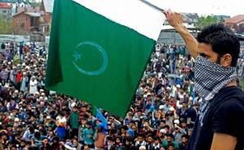 The flag of Pakistan.