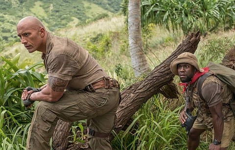 Dwayne Johnson and Kevin Hart in Jumanji: Welcome to the Jungle | Twitter