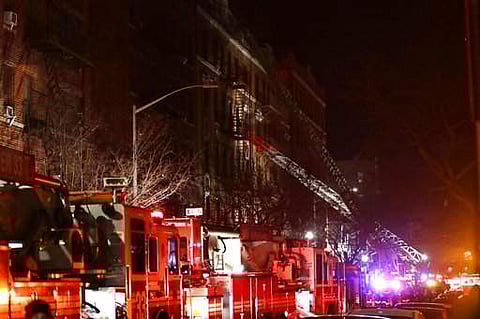 The apartment building in New York's borough of the Bronx late Thursday, killing at least 12 people including a child and leaving four others critically injured. (Photo: AP)