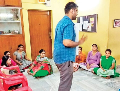 Training during a January 2016 peace training session