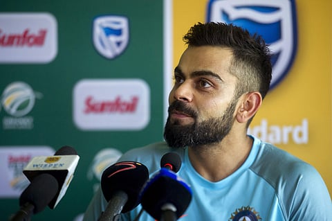 Team India captain Virat Kohli attends a press conference in Cape Town, South Africa, Saturday, Dec. 30, 2017. | AP