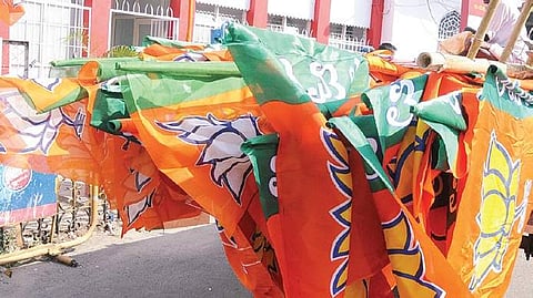 BJP flags used for representational purpose only