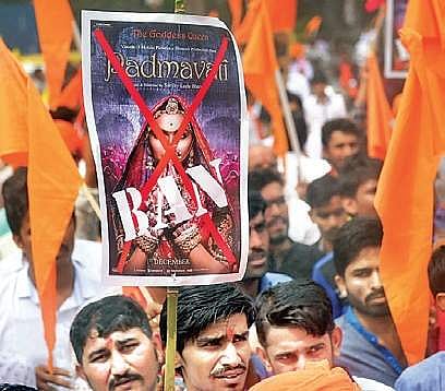 File photo of Rashtriya Rajput Karni Sena members protesting against Padmavati | PTI
