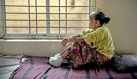 Sajida Begum, a leprosy patient, has been living at the Leprosy Hospital on Magadi Road for the past 10 years.