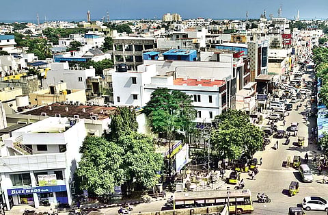 An aerial view of the development in Mylapore;