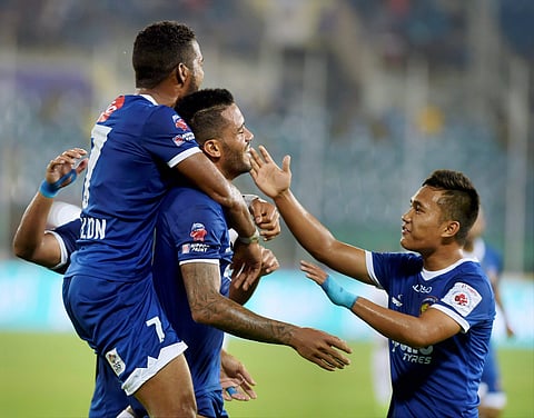 Chennaiyin FC players | PTI