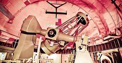 Telescope at Rangapur observatory under OU’s Astronomy department which went defunct in 2004 | Express photo