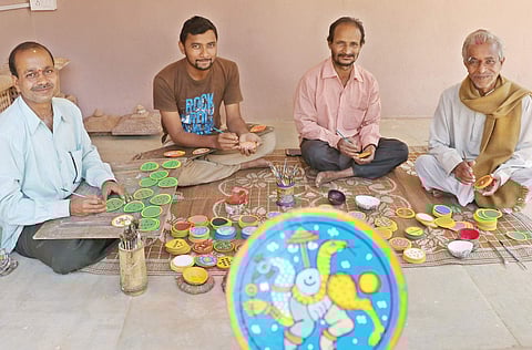 (From left) Pramod Das, Prashant Maharana, Gangadhar Maharana and Banamali Mohapatra (Photo | Shamim Qureshy)