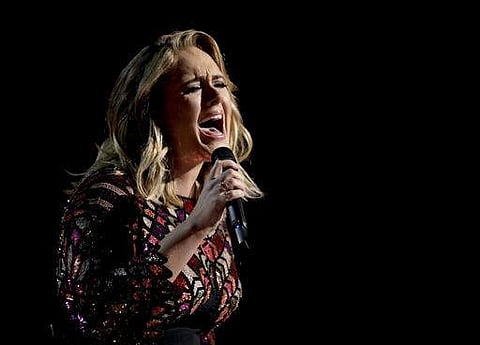 Adele performs 'Hello' at the 59th annual Grammy Awards | AP