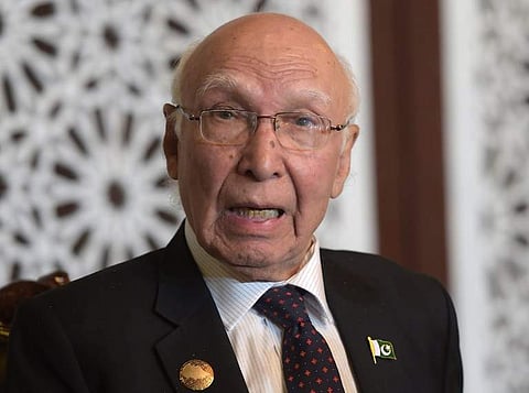 Pakistan's Prime Minister's Adviser on Foreign Affairs Sartaj Aziz (File | AFP)