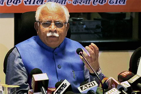 Haryana Chief Minister Manohar Lal Khattar. | PTI File Photo