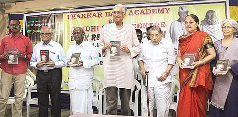 At the book release. (Photo |Ashwin Prasath)