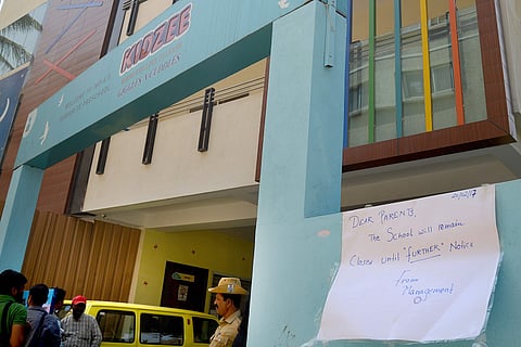 The pre-school at Bellandur was shut on Tuesday following the sexual assault | (Pushkar V | EPS)