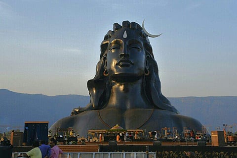112 feet bust of 'Adiyogi' Lord Shiva at Isha Yoga Foundation. (Raja Chidambaram | EPS)