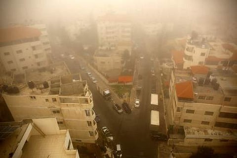 A general view shows a foggy day in Gaza City on February 26. (Photo | AP)
