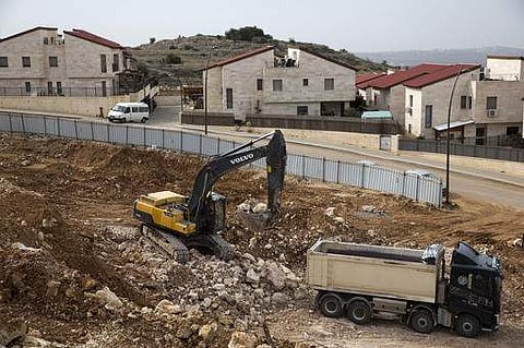 construction site in the West Bank Jewish settlement of Ariel. AP