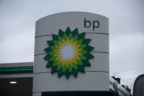 Logo of the BP seen outside its petrol station in East Molesey, southwest London ( File Photo | AP )