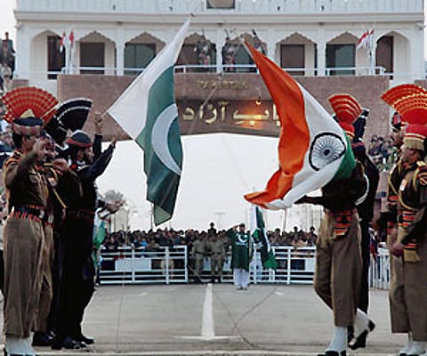 Border Security Force and Pakistan Rangers performing beating the retreat at Wagah border. Image for Representational Purpose | PTI Photo