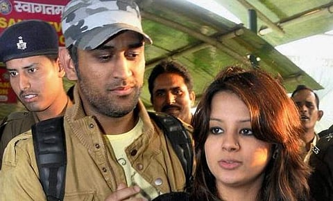 Indian Cricketer MS Dhoni and his wife Sakshi Dhoni (File | PTI)