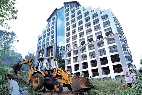 Demolition drive at Chithirapuram.