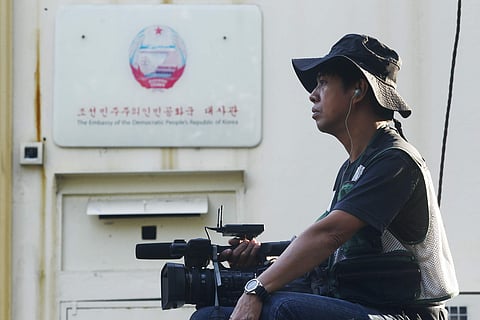 A journalist waits in front of the North Korean embassy in Kuala Lumpur, Malaysia, Monday, March 6, 2017. (Photo | AP)