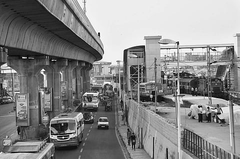 The proposed skywalk was aimed at connecting Platform 6 of Yeshwantpur railway station with the ‘E’ entarance of Metro station | Vinod Kumar.T