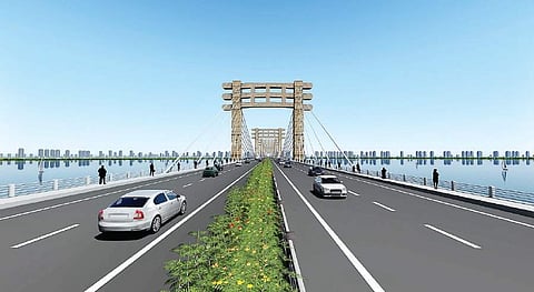Proposed bridge designs across Krishna river submitted by Larsen & Toubro Limited to the Andhra Pradesh government
