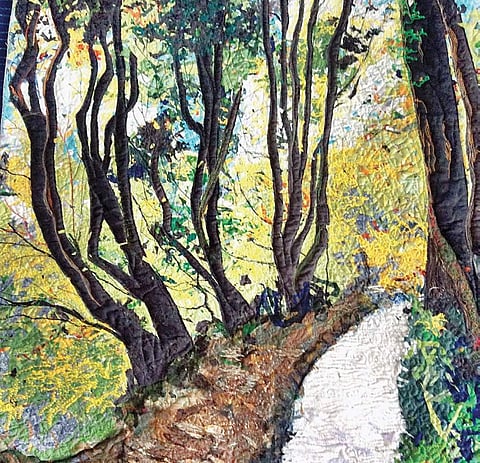 Drawing zoology subjects trained her in the art of quilting