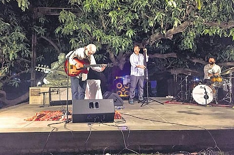 The Maihar band performs