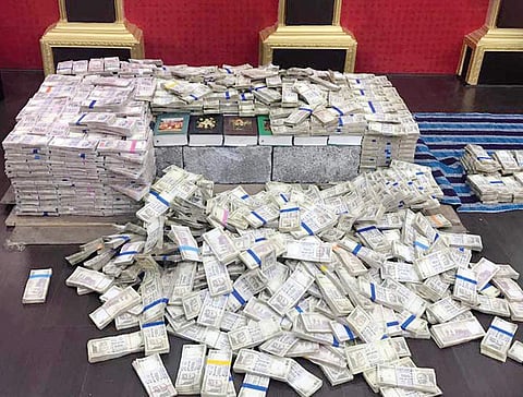 The C14.80 crore worth of demonetised notes found at the ex-corporator’s house in Srirampuram on Friday