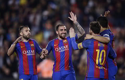 The Barcelona coach Luis Enrique called for supporters to have faith in these players who have won everything. | AP