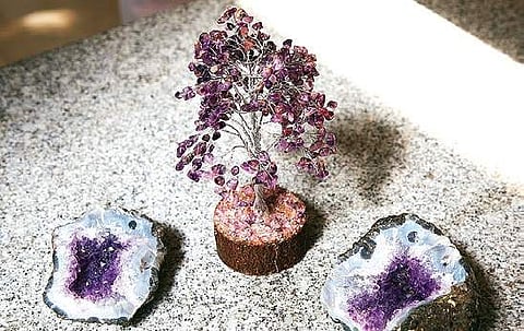 Different forms of crystals