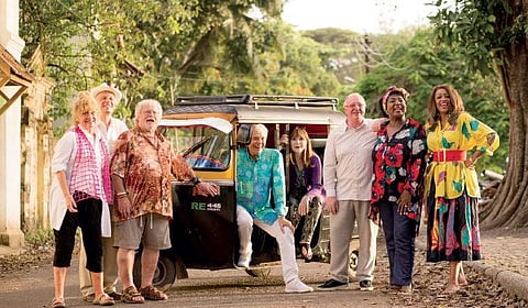 The cast of Real Marigold Hotel series at Fort Kochi