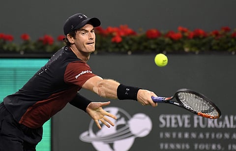 In this Saturday, March 11, 2017 file photo, Andy Murray, of Great Britain, returns a shot to Vasek Pospisil, of Canada, at the BNP Paribas Open tennis tournament in Indian Wells, Calif. | AP