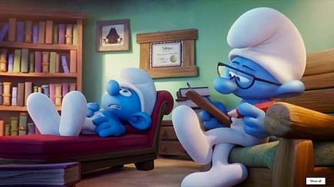 Screenshot from the Smurfs: The Lost Village trailer.