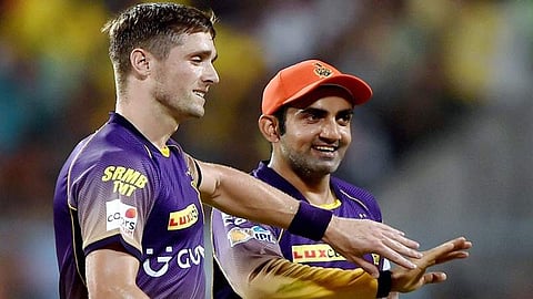 Chris Woakes with skipper Gautam Gambhir (File Photo | PTI)