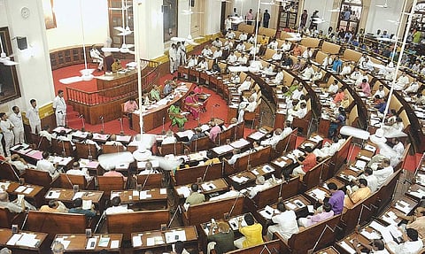 The special Assembly session convened at the old Assembly hall inside the Secretariat in Thiruvananthapuram for the 60th anniversary celebration of the Kerala Legislative Assembly on Thursday | Manu R Mavelil