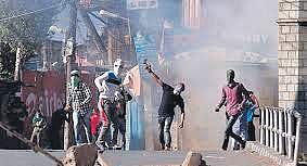 Stone pelters in the Kashmir Valley