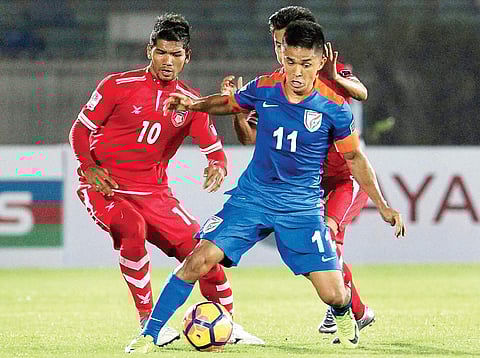 India recently posted a 1-0 victory over Myanmar in the AFC Asian Cup qualifiers -- their first-ever in Myanmar in over 64 years. | PTI