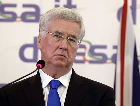 British Defense Secretary Sir Michael Fallon. (File |AP)