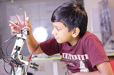 DCS Robotics has organised summer classes at Panampilly Nagar for children
