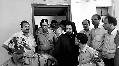 Rehman being produced in JMFC court amid tight security at Salepur in Cuttack on Monday | Express