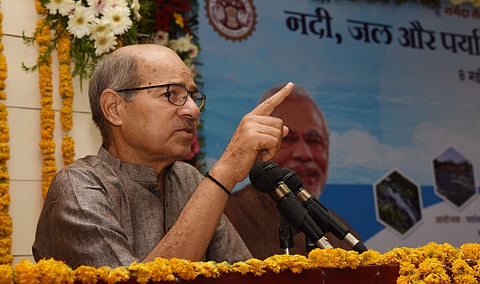 Late environment minister Anil Kumar Dave at the last programme he attended in his home state MP. | EPS
